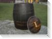 Holzfass 600 Liter Regentonne rustikal mit Messinghahn + Deckel